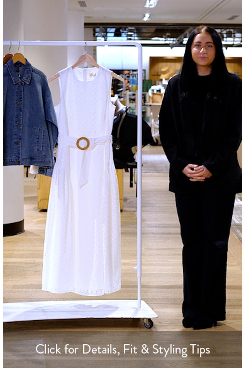 Eyelet Belted Sleeveless Maxi Dress video