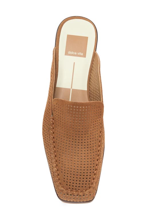 Dolce Vita Brevyn Perforated Mule In Pecan Perforated Suede