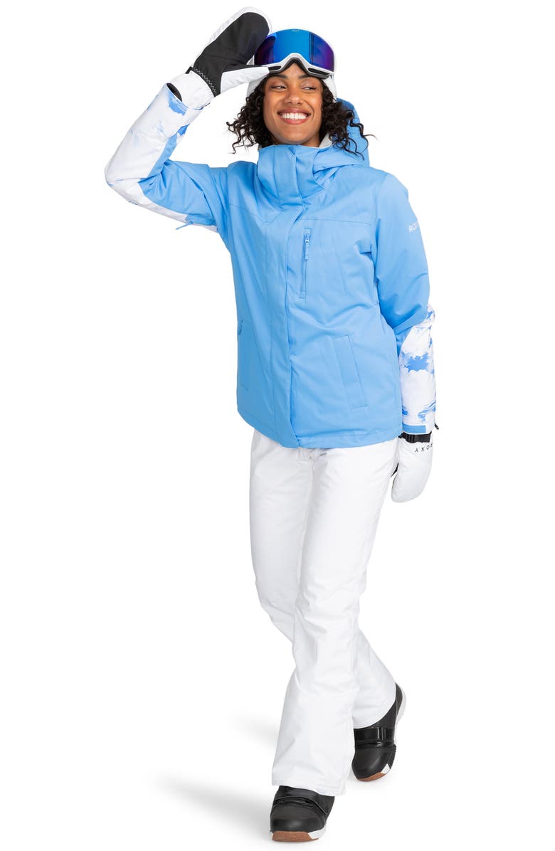 Roxy Jetty Block Durable Water Repellent Hooded Technical Snow Jacket, Alternate, color, 