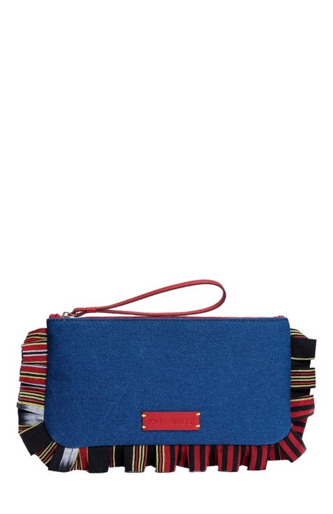 Medi - Denim Clutch Bag