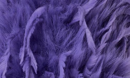 Naked Wardrobe Faux Feather Wrist Cuffs In Purple