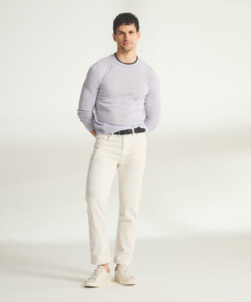 Naadam Lightweight Cashmere Contrast Trim Crewneck Sweater