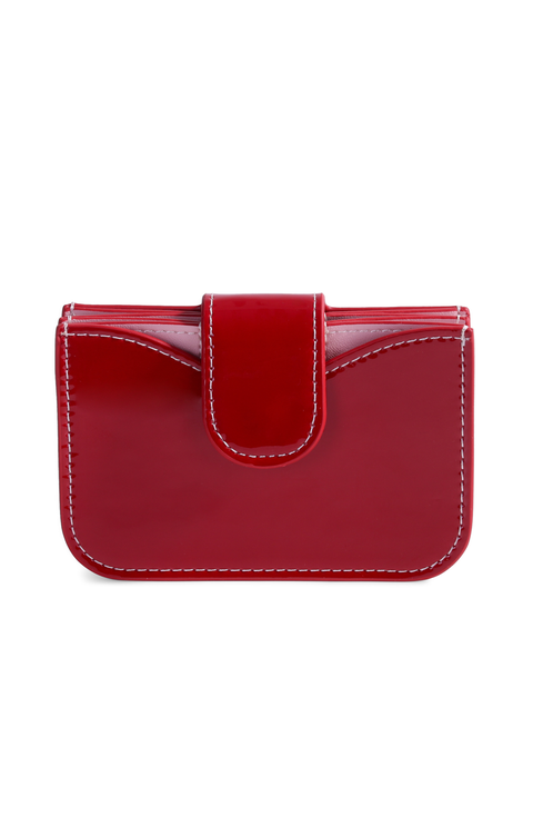 Lili Patent Leather Accordion Wallet