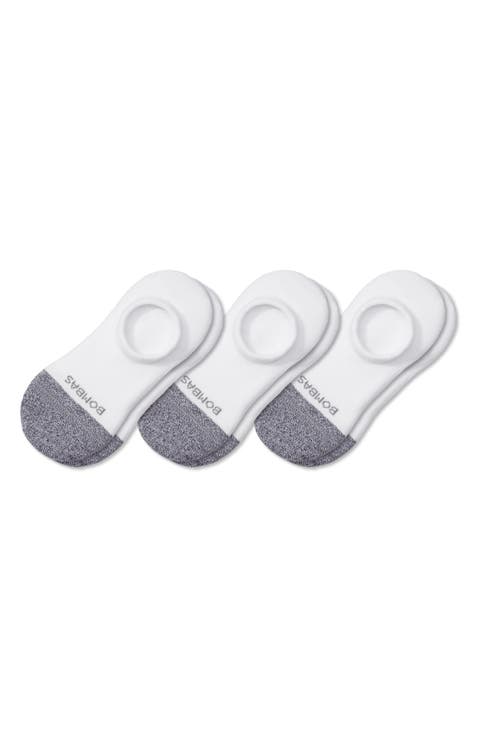 Assorted 3-Pack Cushioned No-Show Socks
