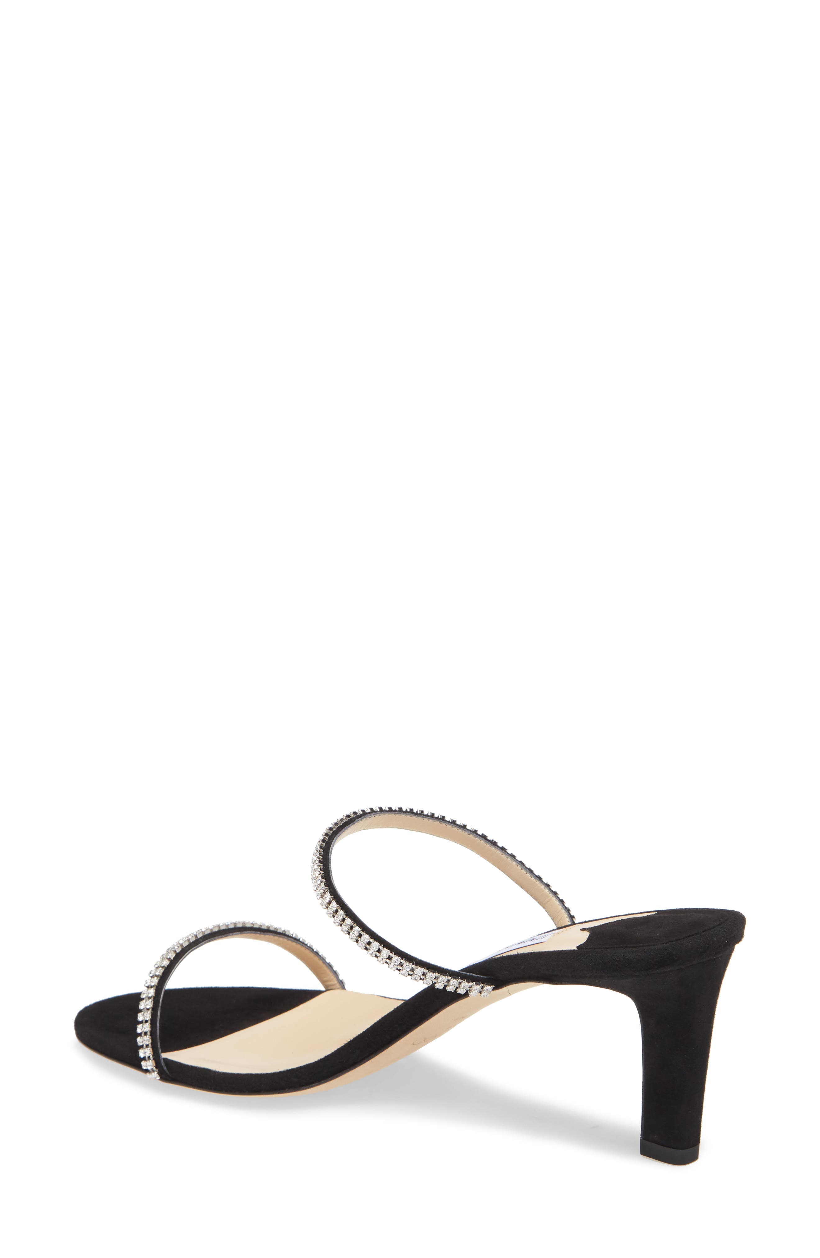 Brea Crystal Embellished Slide Sandal, Alternate, color, BLACK/ CRYSTAL