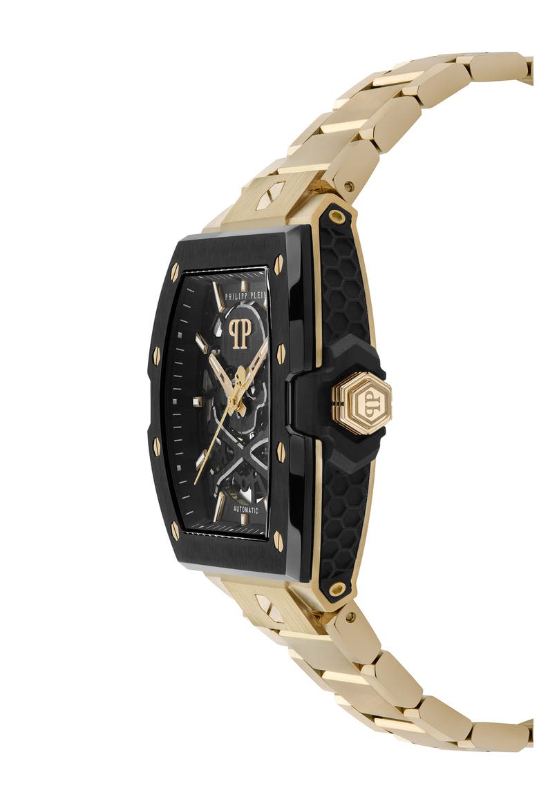 The $keleton 2.0 Automatic Goldtone Bracelet Watch, 44mm, Alternate, color, IP YELLOW GOLD