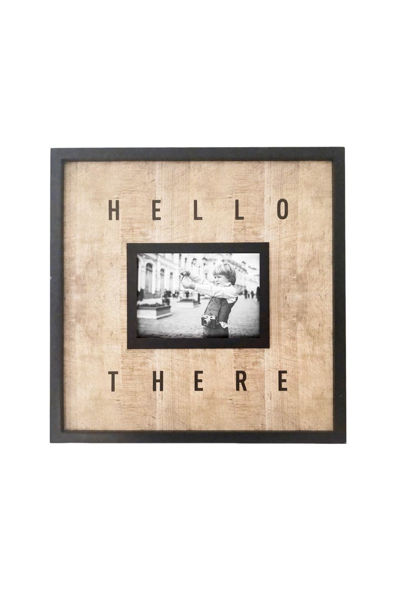Hello There Photo Frame, Main, color, Brown