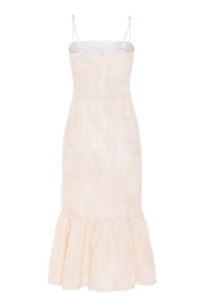 Joy Lace Midi Dress, Alternate, color, OFF WHITE