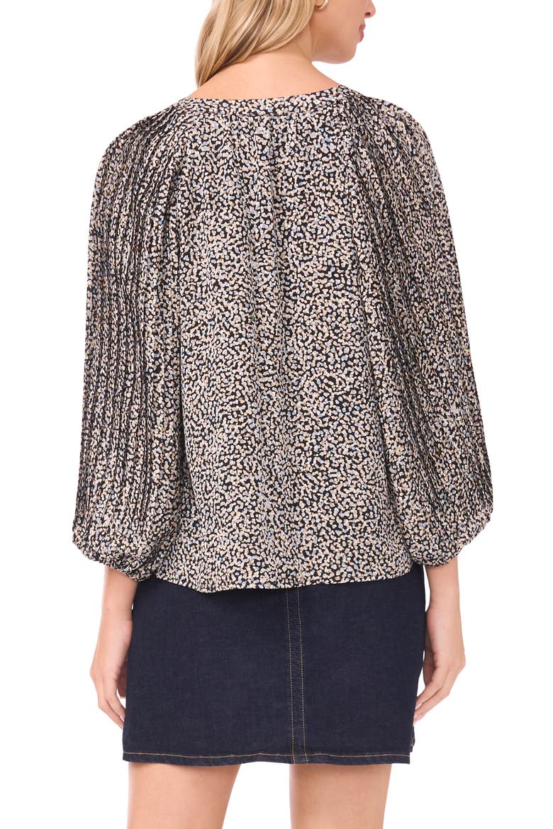 Abstract Print Button-Up Shirt, Alternate, color, RICH BLACK