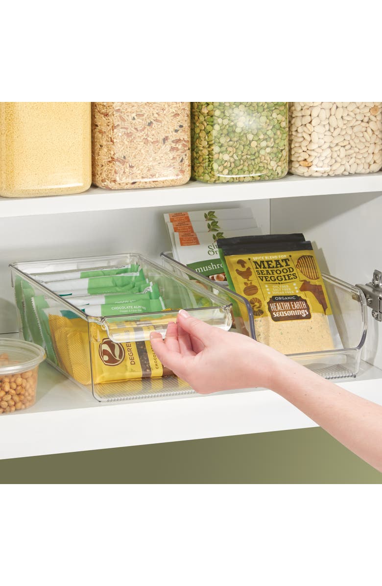 iDesign Fridge Storage Tray with Handle - Set of 4 - Clear, Alternate, color, Clear