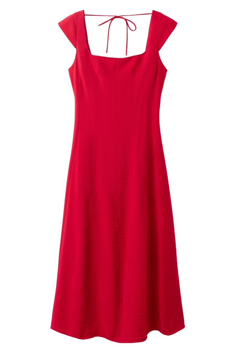 Bow Back A-Line Dress, Main, color, RED