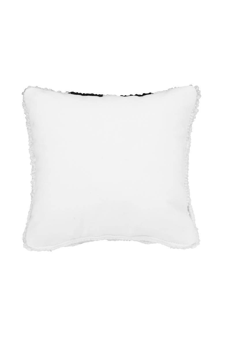 Pumpkin Pickup Truck Hooked Fall Mini Accent Pillow 8" x 8", Alternate, color, Blue