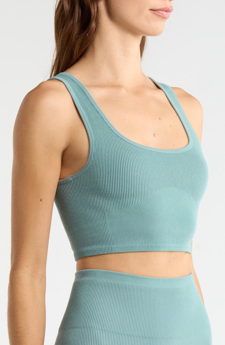 Lunya Seamless Flow Square Neck Bralette, Alternate, color, Musing Moss