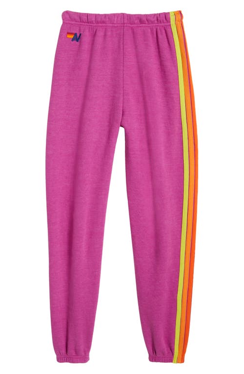 Aviator Nation Stripe Sweatpants In Pink