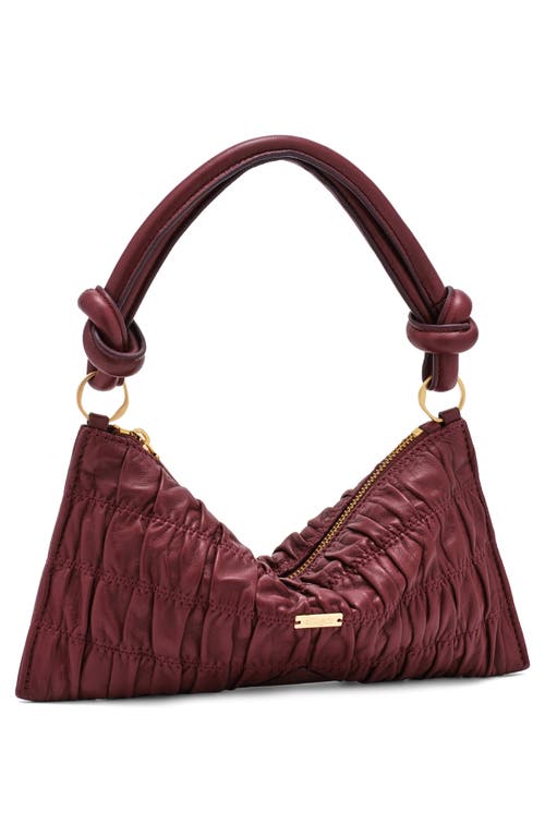 Cult Gaia Nano Hera Leather Shoulder Bag In Burgundy