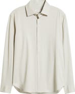 Bugatchi Jimmy OoohCotton® Herringbone Button-Up Shirt