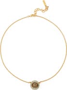Kurt Geiger London Eagle Pave Dome Pendant Necklace
