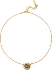 Kurt Geiger London Eagle Pave Dome Pendant Necklace