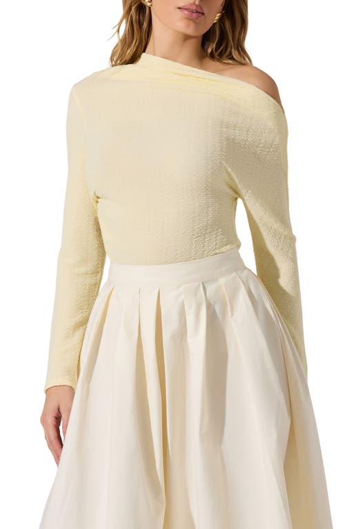 ASTR ASTR THE LABEL ONE SHOULDER TEXTURED TOP 