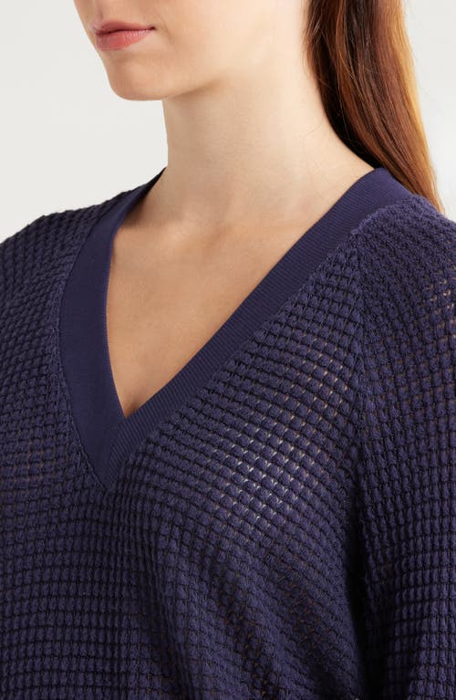 GIBSONLOOK GIBSONLOOK COURTSIDE OPEN STITCH SWEATER 