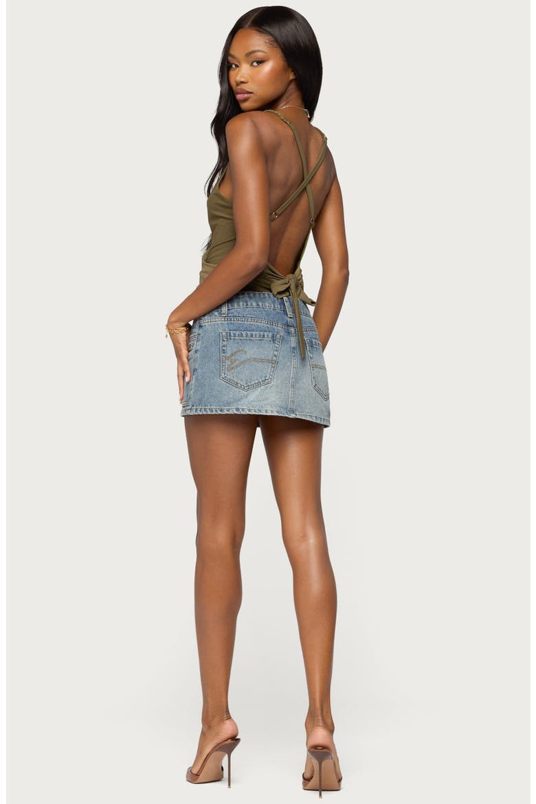 Tippie Backless Surplice Neck Top, Alternate, color, OLIVE