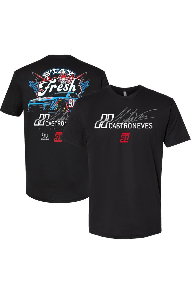 Trackhouse Racing Team Collection Men's Trackhouse Racing Team Collection Black Helio Castroneves Wendy's Stay Fresh T-Shirt, Alternate, color, Black