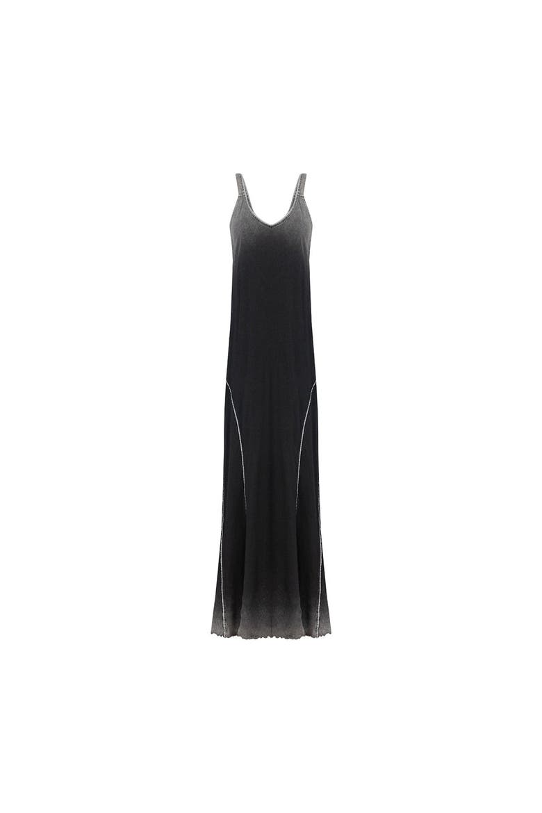 Free Heaven Acid Wash Long Dress, Main, color, Black