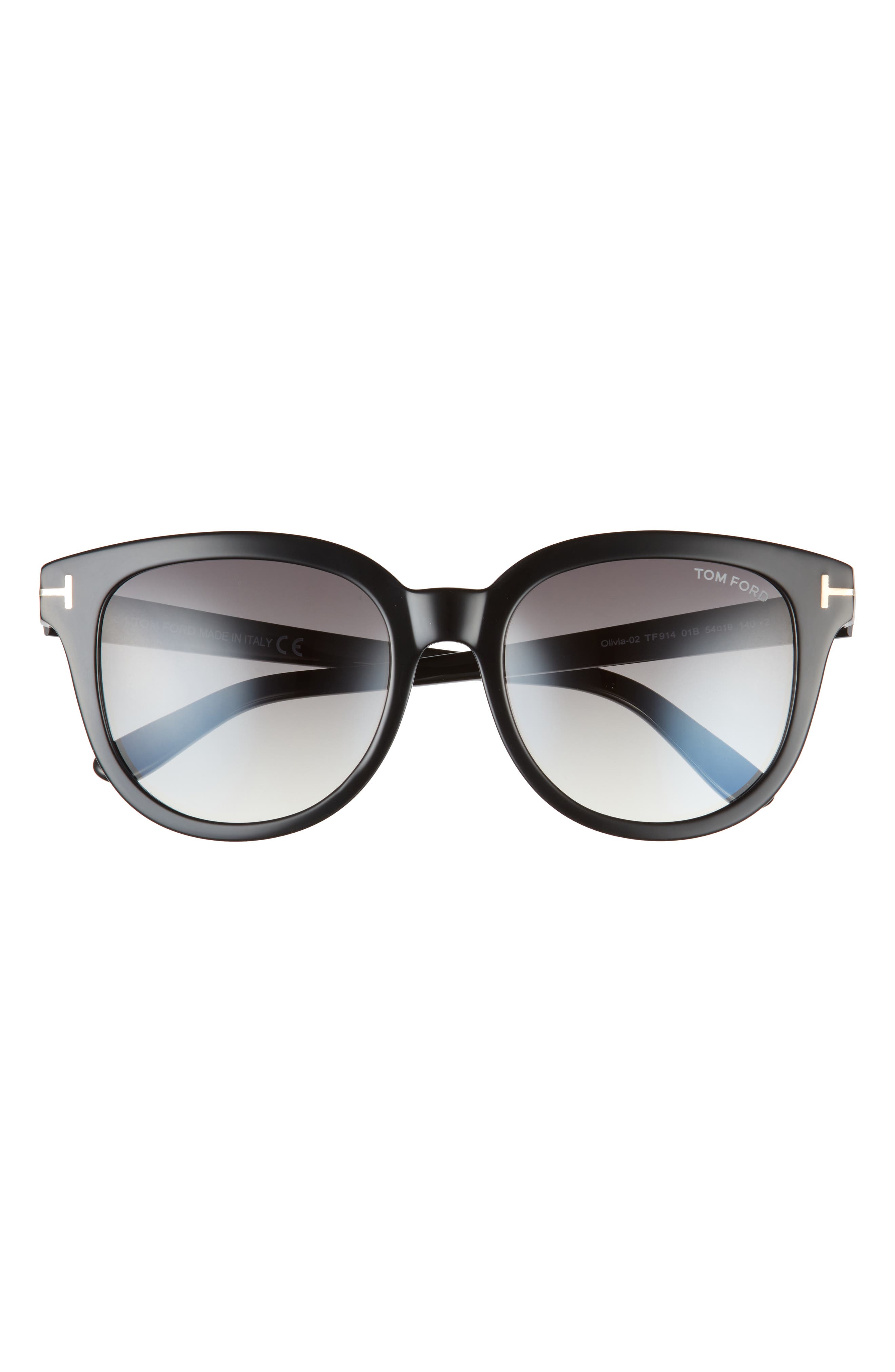 TOM FORD Olivia 54mm Gradient Round Sunglasses