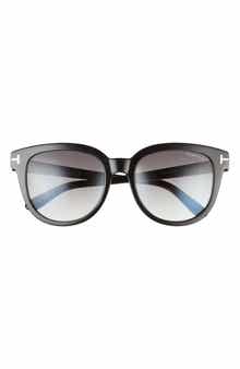 TOM FORD Olivia 54mm Gradient Round Sunglasses