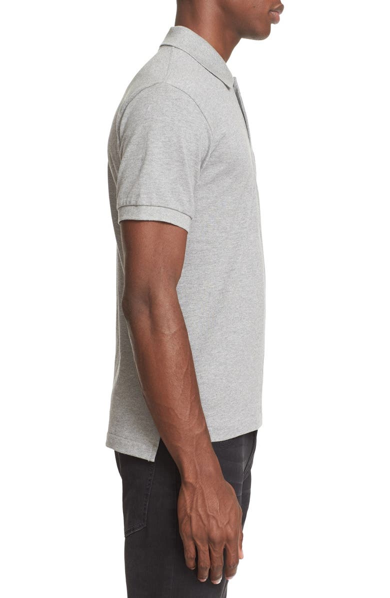 Comme des Garçons PLAY Piqué Polo with Heart Appliqué, Alternate, color,