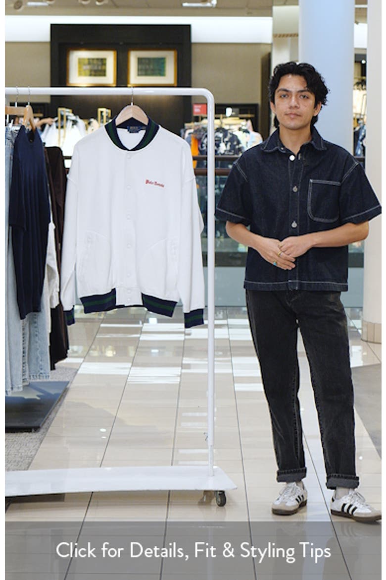Relaxed Fit Fleece Baseball Jacket video