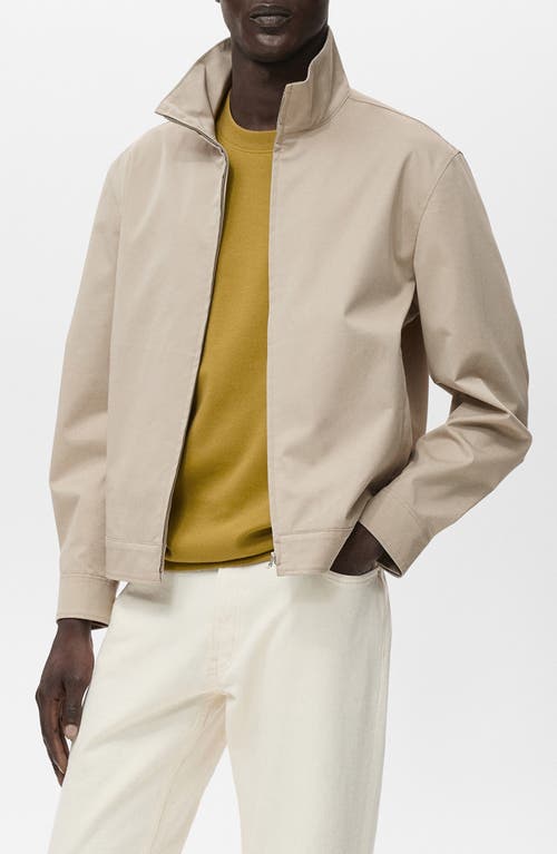 Mango Stand Collar Zip Jacket In Multi