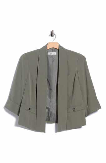 Shawl Collar Three-Quarter Sleeve Jacket