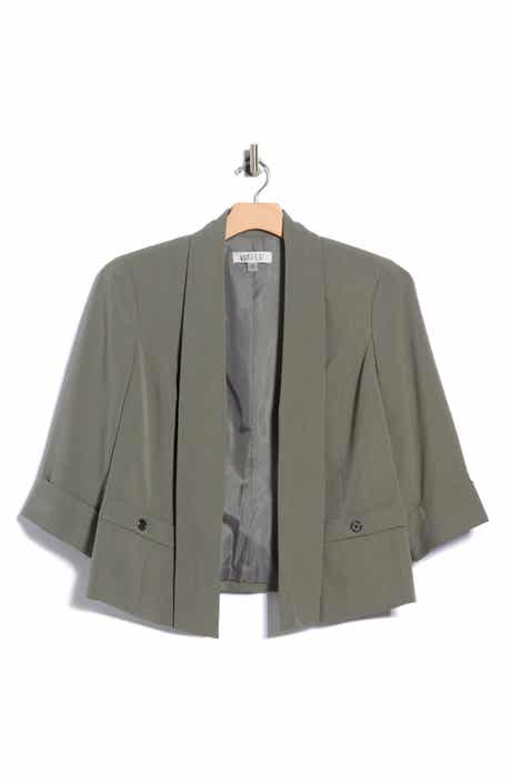 Shawl Collar Three-Quarter Sleeve Jacket