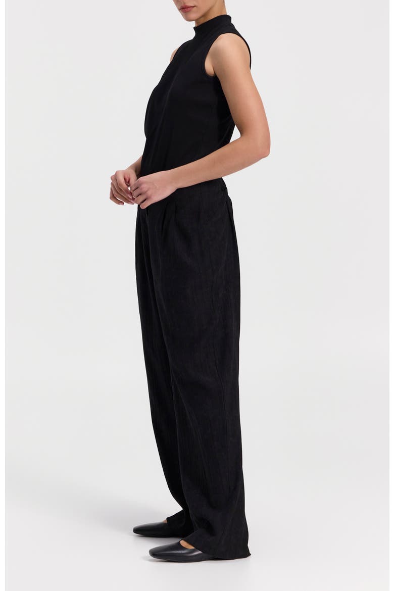 Textured Straight-Leg Pants, Alternate, color, Black