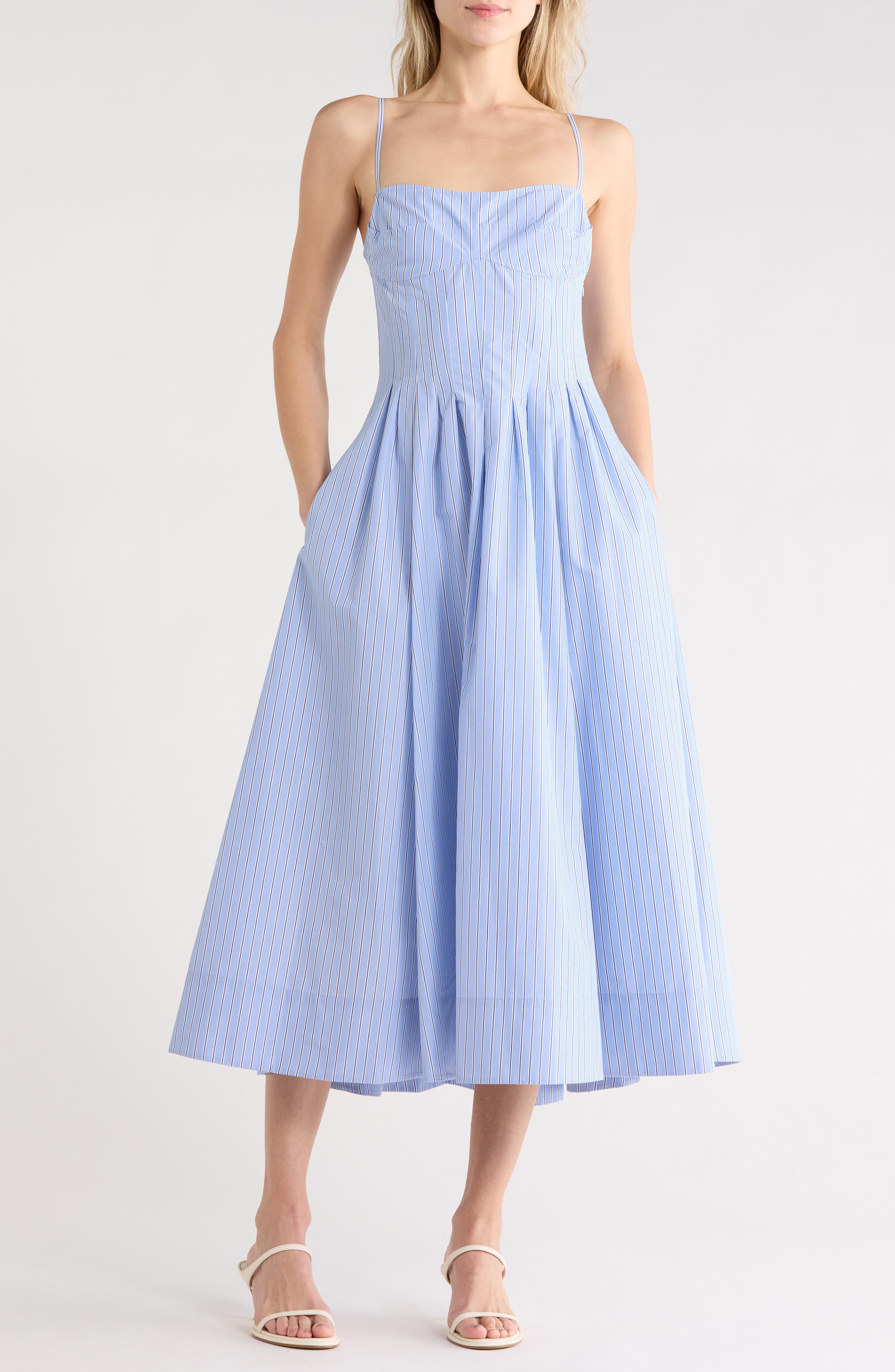 Simkhai Kittiya Sweetheart Fit & Flare Dress