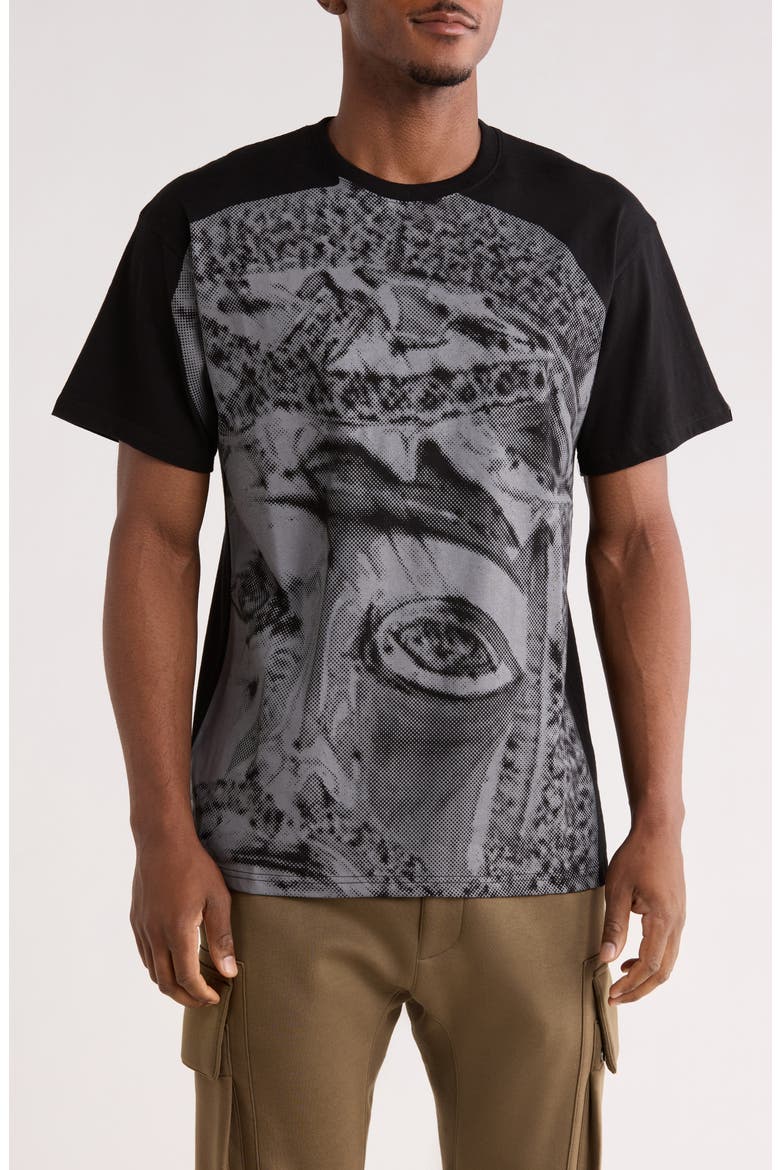 Big Face Graphic T-Shirt, Main, color, BLACK