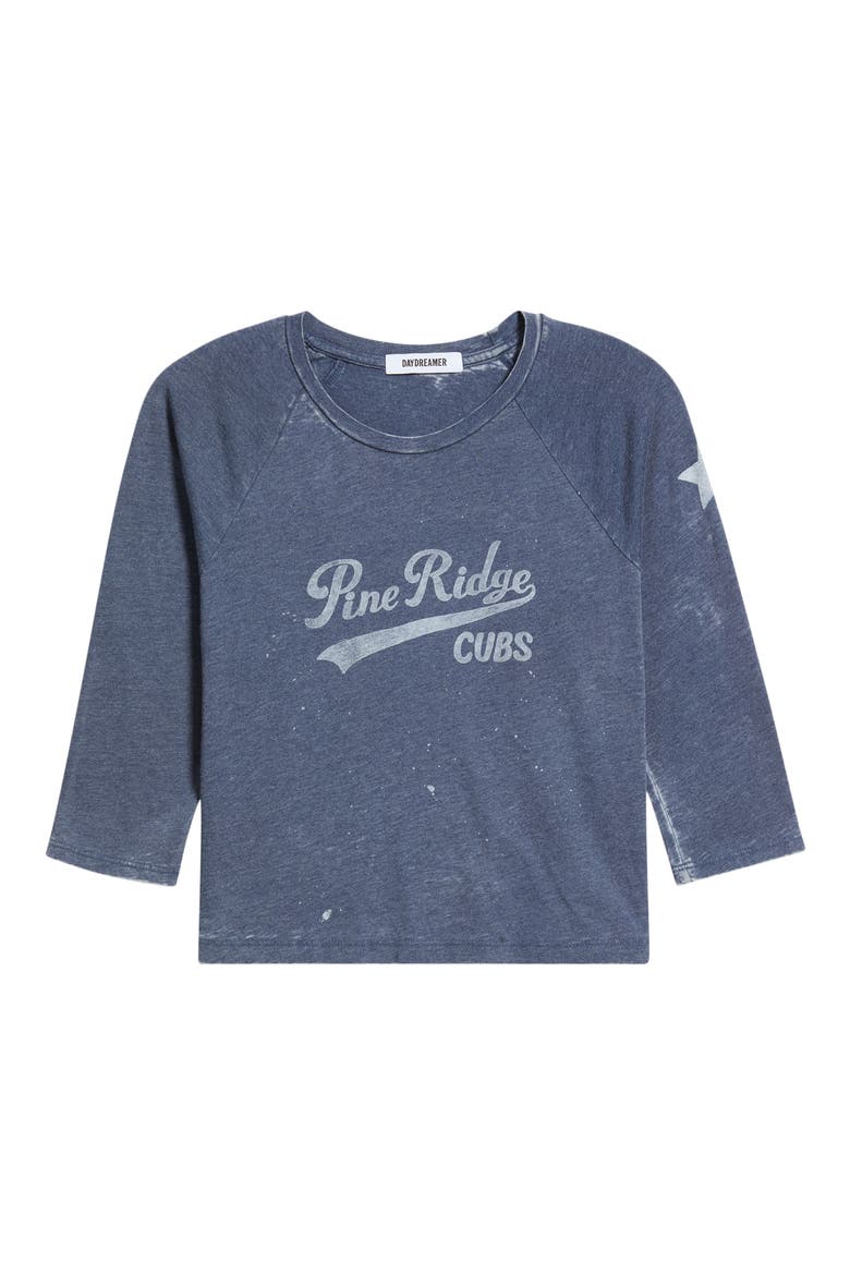 Pine Ridge Cubs Burnout Raglan Graphic T-Shirt, Alternate, color, WASHED INDIGO