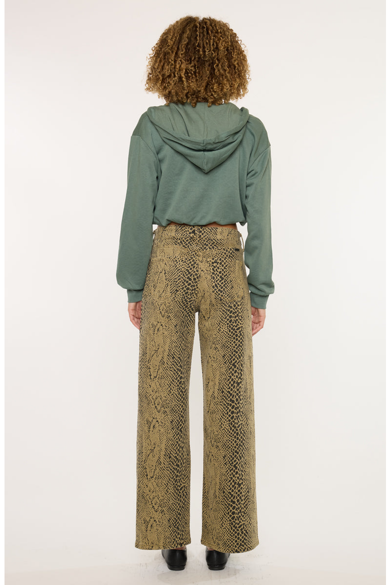 Juno Low Slung Baggy Wide Leg Pants, Alternate, color, Python Print