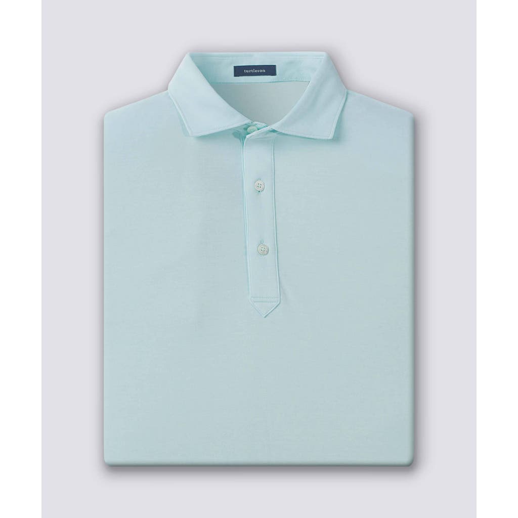 Turtleson Lester Oxford Performance Polo In Blue