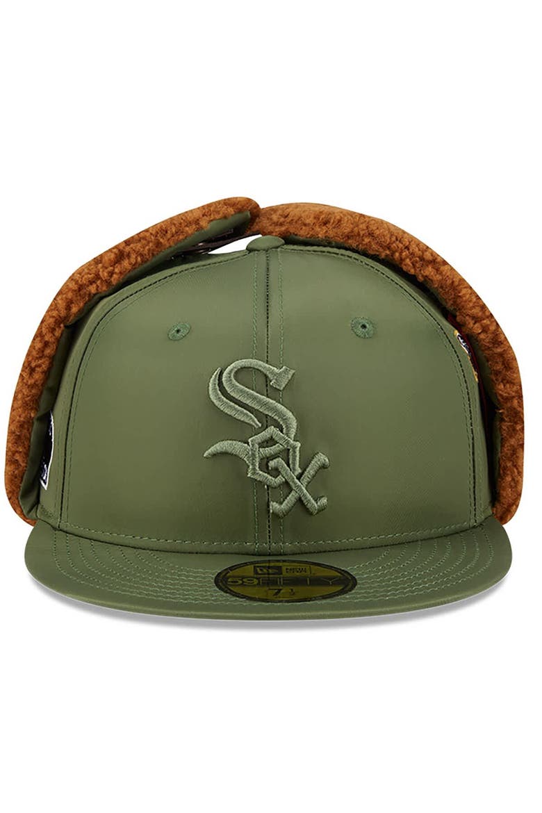 Men's New Era x Alpha Industries  Olive Chicago White Sox Dog Ear 59FIFTY Fitted Hat, Alternate, color, Olive
