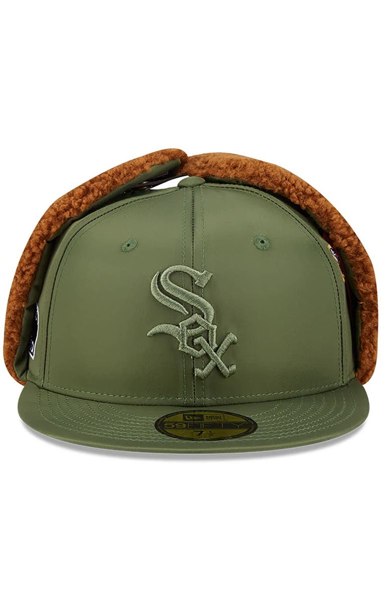 New Era x Alpha Industries Men's New Era x Alpha Industries  Olive Chicago White Sox Dog Ear 59FIFTY Fitted Hat, Alternate, color, Olive