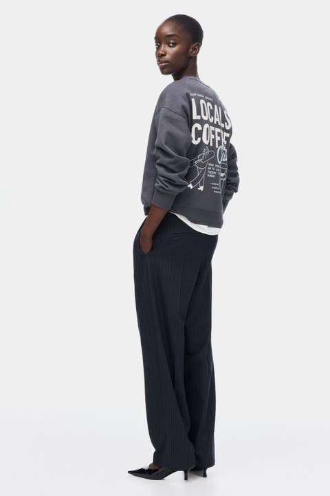 Text-motif Sweatshirt