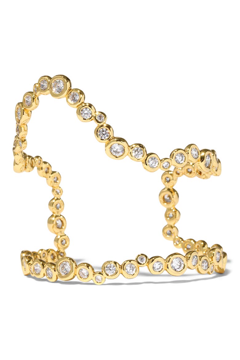 Asterales Open Wave Cuff Bracelet, Main, color, STONES