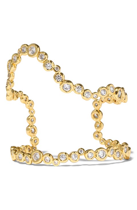 Asterales Open Wave Cuff Bracelet