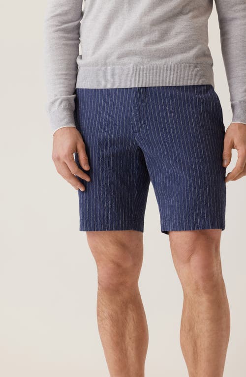 Deke Oasis Supernatural Seersucker Bermuda Shorts In Blue