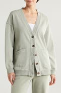 Marine Layer Cloud Nine Cotton Blend Fleece Cardigan