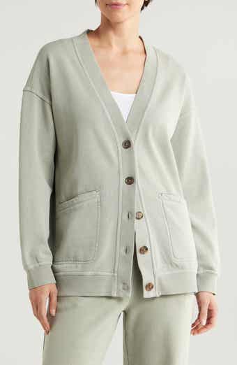 Cloud Nine Cotton Blend Fleece Cardigan