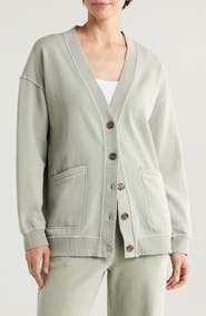 Marine Layer Cloud Nine Cotton Blend Fleece Cardigan
