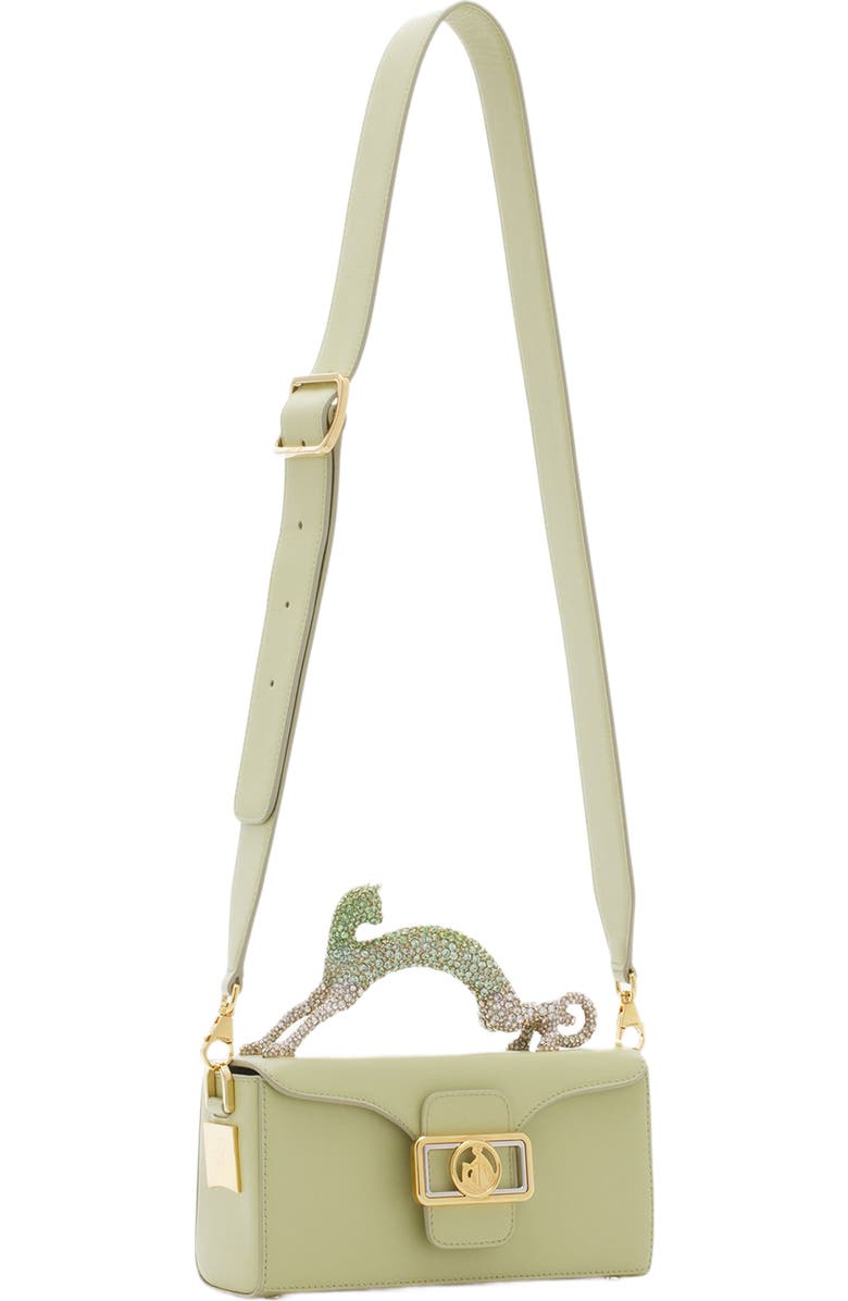 Lanvin Nano Pencil Cat Bag In Leather And Rhinestones, Alternate, color,